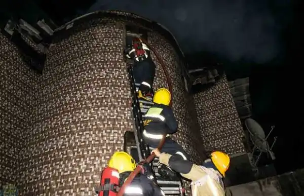 NOUN female staff killed as fire guts building in Lagos [PHOTOS]